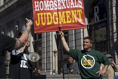 Anti-gay Christian fundamentalists protesting ...
