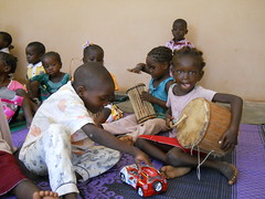 Children playing in a safe space,