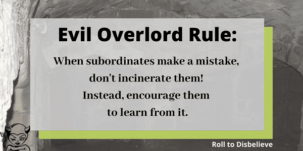 a rule for evil overlords: don